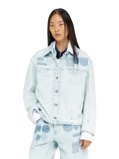 Diesel DENIM OVERSHIRT WITH PATCH EFFECTS