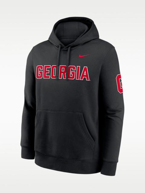 Nike Georgia Sideline Club Men's Nike College Pullover Hoodie
