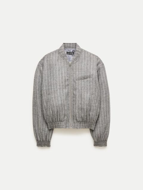 J.CREW Bomber jacket in pinstriped wool