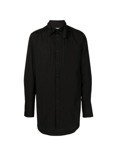 bowtie-collar oversized shirt