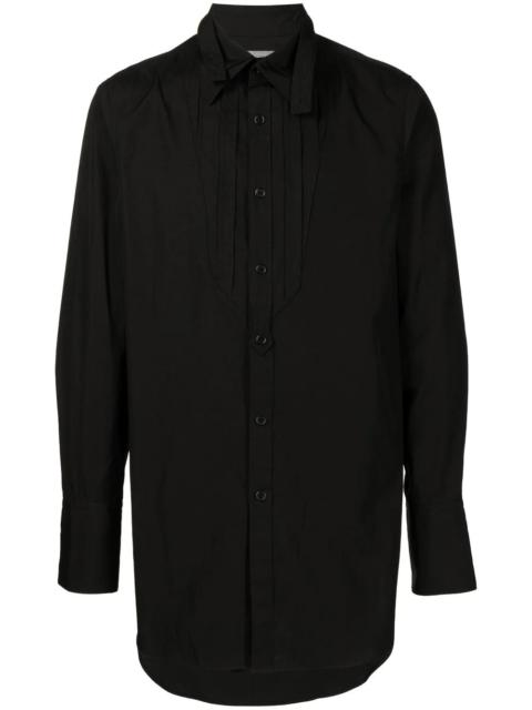 bowtie-collar oversized shirt