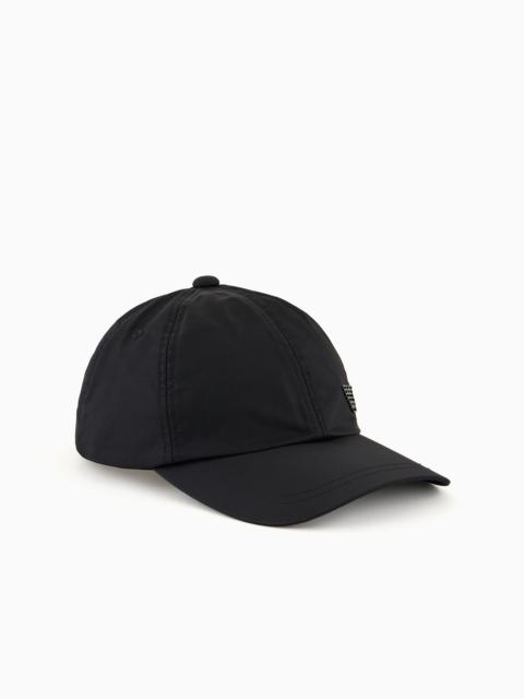 EMPORIO ARMANI Nylon baseball cap with eagle plate