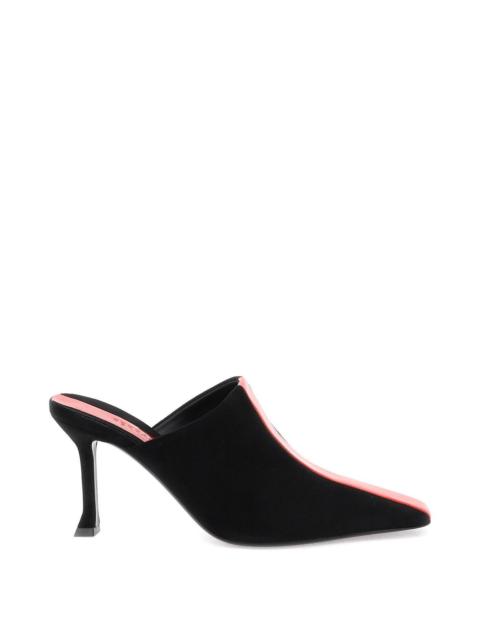 FERRAGAMO MULES WITH GRAPHIC INSET