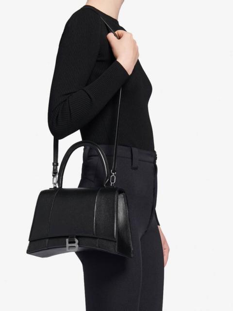 BALENCIAGA Women's Hourglass Handbag in Black