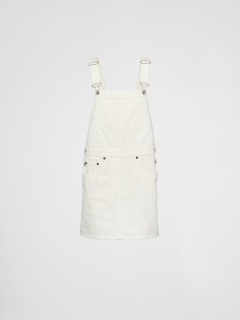 Prada Denim overall mini-dress