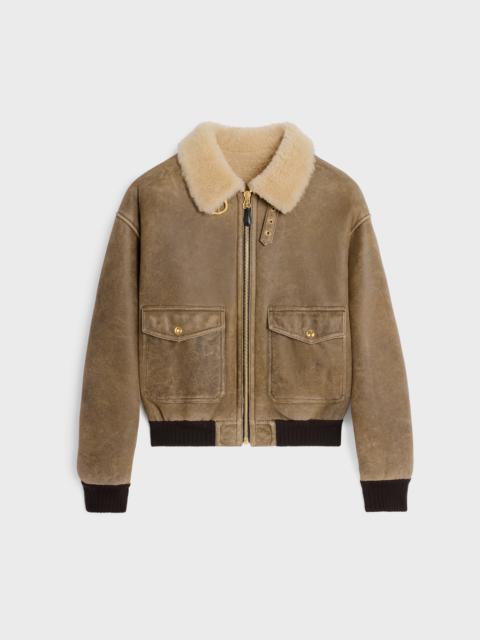 CELINE aviator blouson jacket in vintage shearling