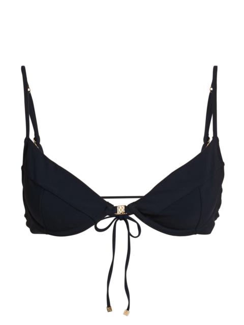 KIKI DE MONTPARNASSE Women's Self-Tie Demi Bikini Top - French Navy