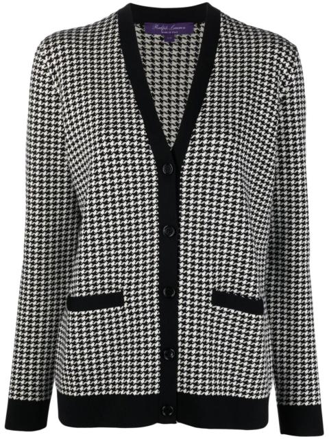 Ralph Lauren houndstooth single-breasted cardigan