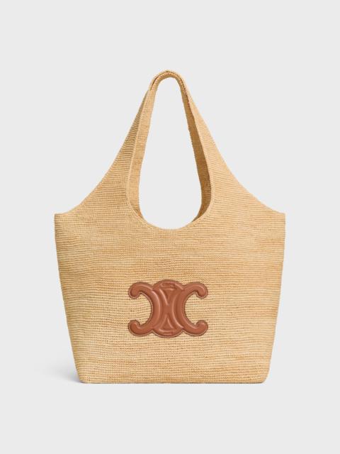 CELINE Celine Classic Panier Shopper Cabas IN RAFFIA AND CALFSKIN