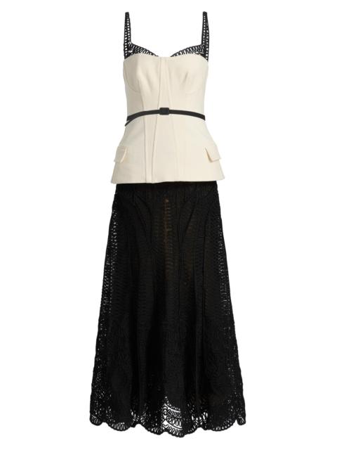 SIMKHAI Women's McKinnon Layered Maxi Dress - Ivory