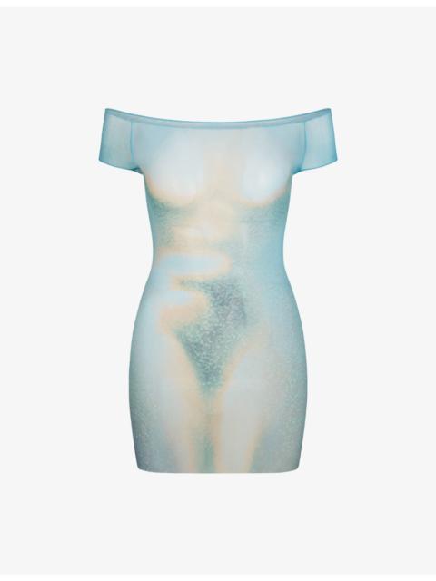 SKIMS Mesh Cover-Ups Mini Dress