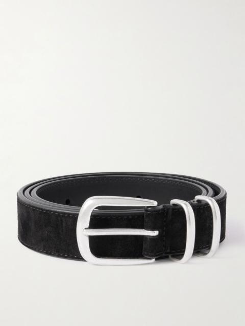 OFFICINE CREATIVE 3cm Suede Belt Black