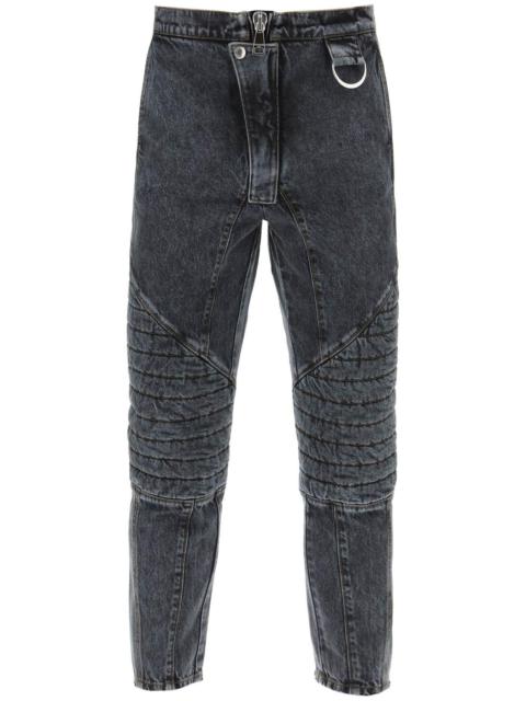 Balmain Jeans with quilted and padded inserts Balmain