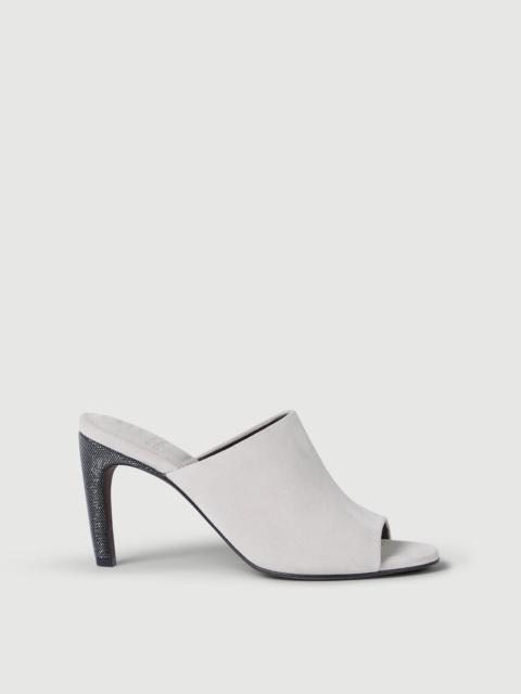 Brunello Cucinelli Suede heels with precious details