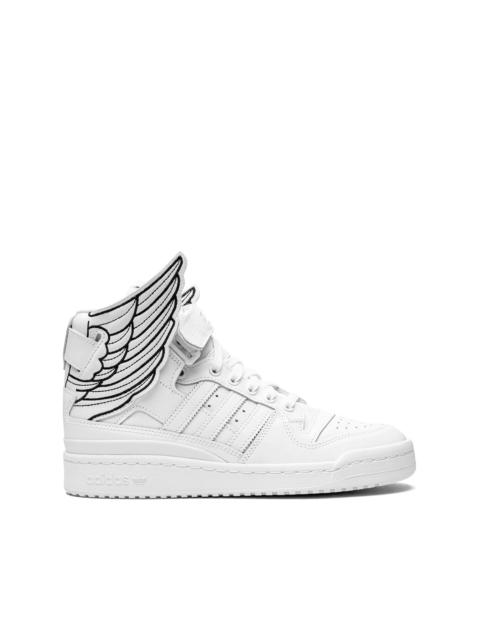 wing-design high-top sneakers