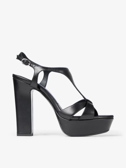 JIMMY CHOO Kesia 120
Black Leather Sandals