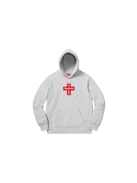 Supreme Supreme Cross Box Logo Hooded Sweatshirt 'Grey Red' SUP-FW20-335