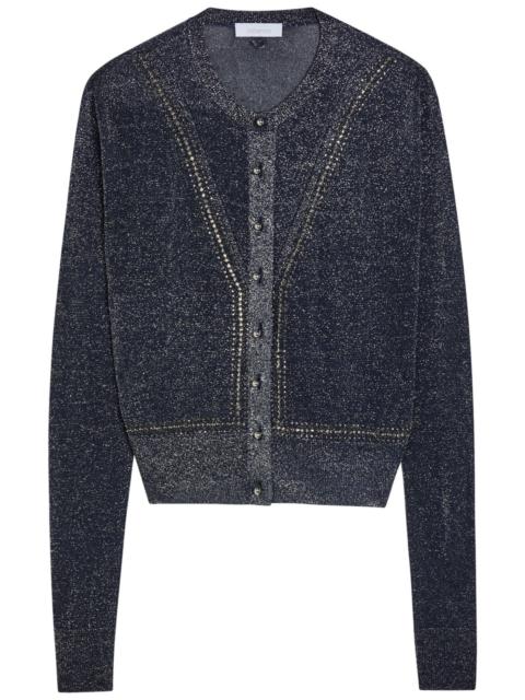 Rabanne Embellished Metallic-knit Cardigan