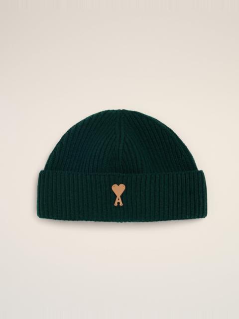 AMI Paris GREEN WOOL AMI DE COEUR BEANIE