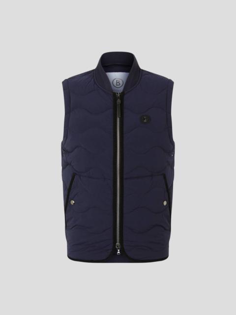BOGNER CLAY QUILTED WAISTCOAT IN NAVY BLUE