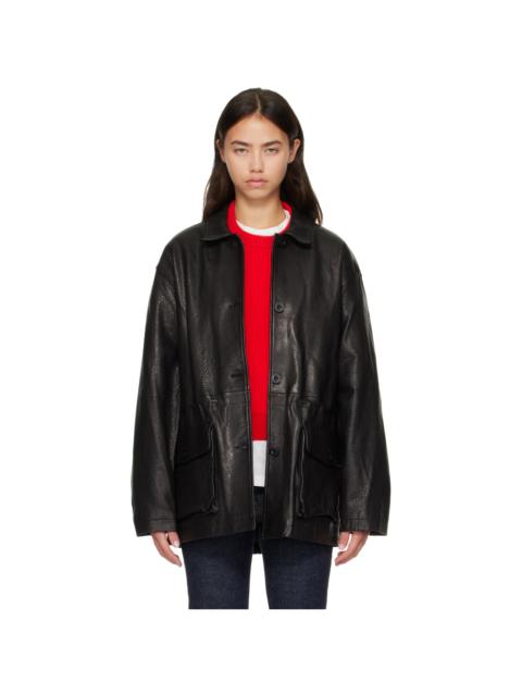 NOTHING WRITTEN Black Arden Leather Jacket