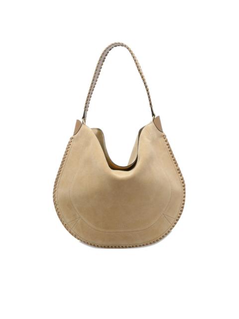 Isabel Marant Oskan braided-trim suede shoulder bag