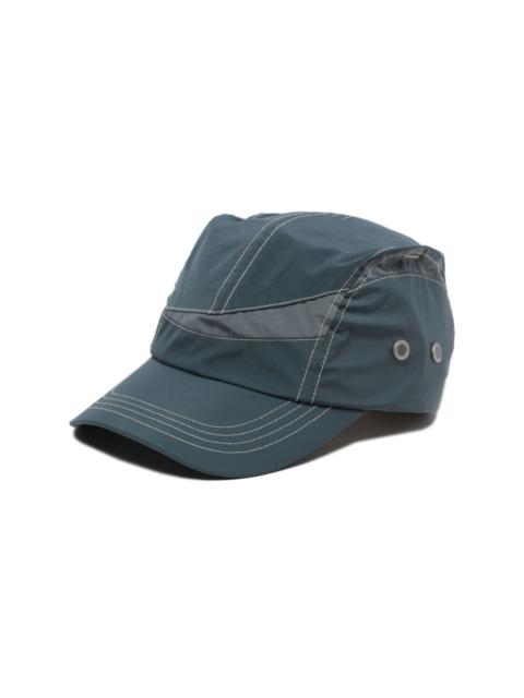 constrasting panelled cap