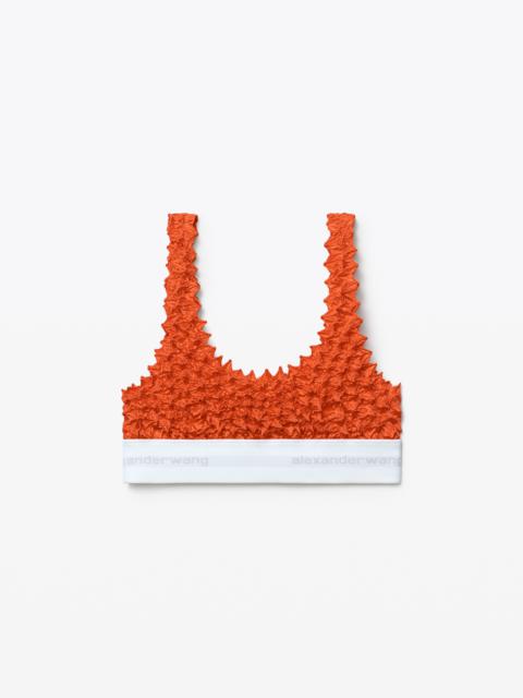 Alexander Wang LOGO ELASTIC BAND BRA IN SHIBORI SATIN