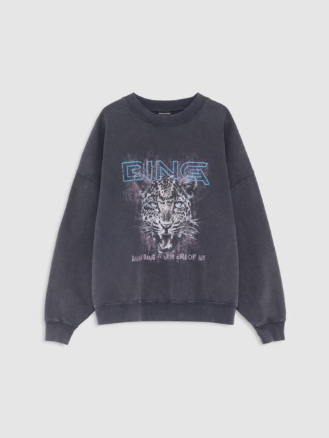 ANINE BING Miles Sweatshirt Leo Muse - Washed Black
