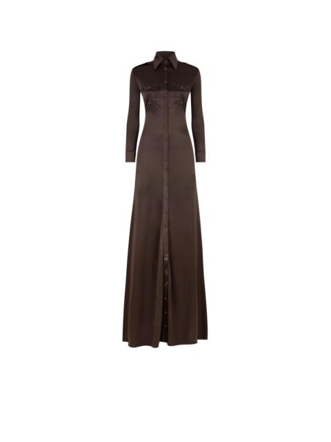 TOM FORD SHIMMERY JERSEY LONG SHIRT DRESS