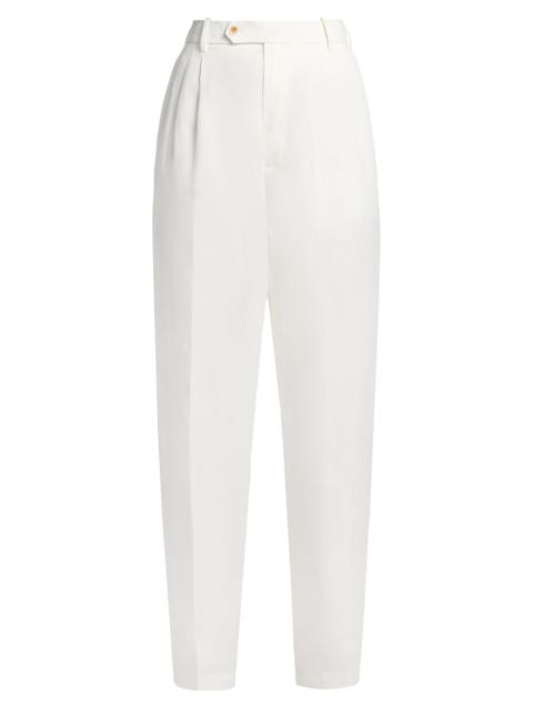 RONNY KOBO Women's Soprano Pleated-Front Pants - White