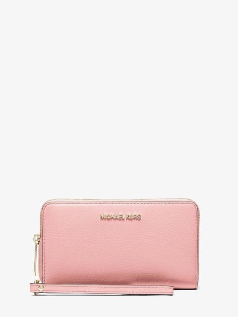 MICHAEL KORS Large Pebbled Leather Smartphone Wristlet
