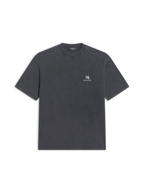 Men's Sporty B Medium Fit T-shirt in Black
