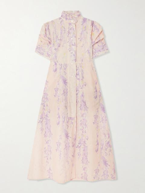 Thierry Colson Venetia Ruffled Floral-print Cotton-poplin Midi Dress