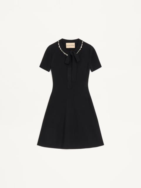 Valentino EMBROIDERED KNIT DRESS