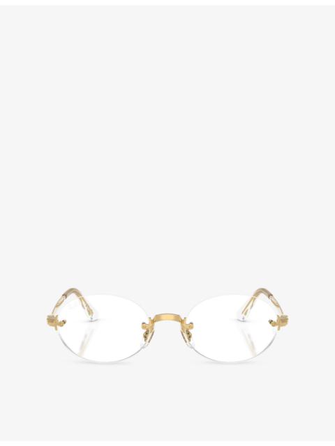 Ray-Ban Ray-Ban x A$AP Rocky RB3929V Arista Oval-Frame Metal Eyeglasses