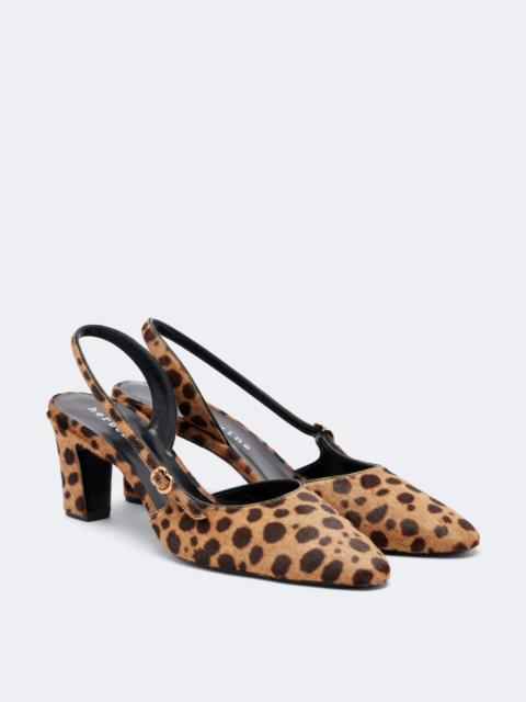 herbert levine Ask Around calf hair slingback pumps