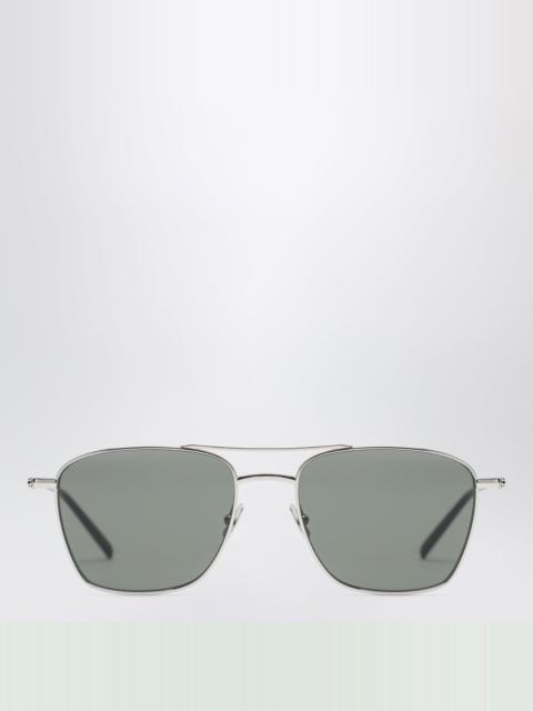 SAINT LAURENT Silver rectangular metal sunglasses