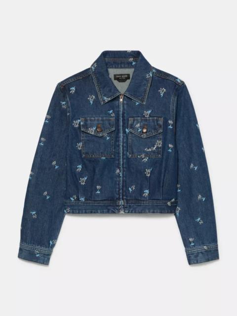 kate spade Vibrant Buds Embroidered Denim Jacket