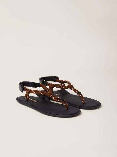 Riviere cord and leather sandals