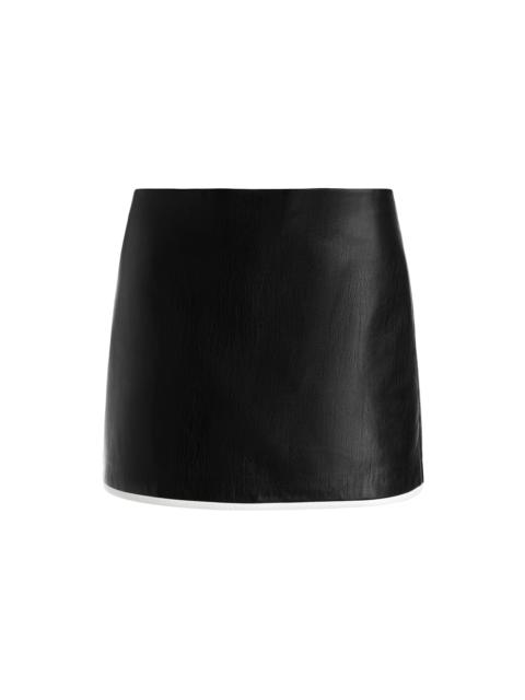 Alice + Olivia RUBI VEGAN LEATHER MINI SKIRT