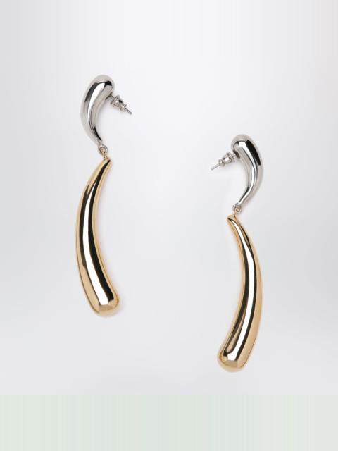 PANCONESI Two-tone silver/gold drop earrings