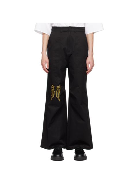 Black Embroidered Trousers