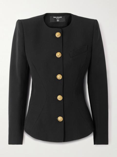 Balmain Grain De Poudre Wool Jacket