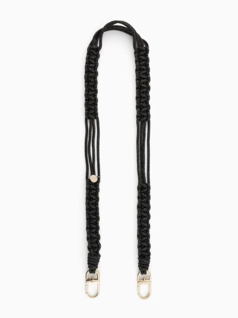 GIORGIO ARMANI Long rhinestone strap with a woven motif