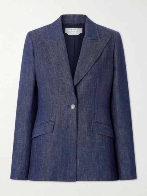 GABRIELA HEARST Levia Darted Linen-chambray Blazer