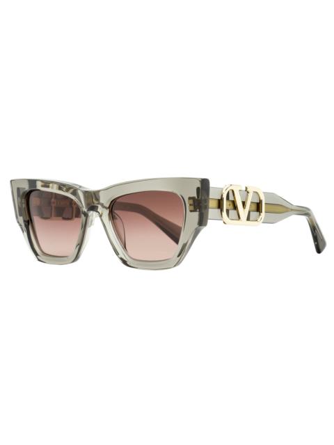 Valentino Valentino VLS-166 Oversized Acetate Square Sunglasses — Gray