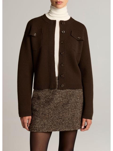 Vince Flap Pocket Wool-Blend Sweater Jacket