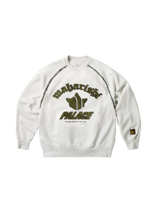 PALACE PALACE MAHARISHI TEMPLE CREW STONE WHITE