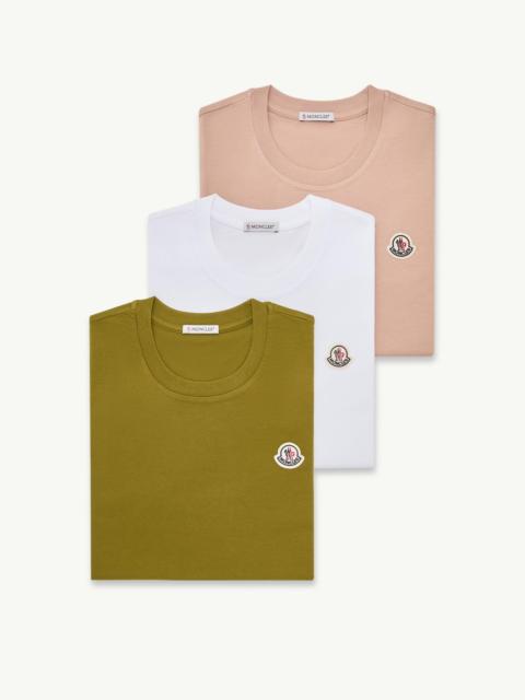 Moncler Logo Patch Cotton T-Shirt (Pack of Three)